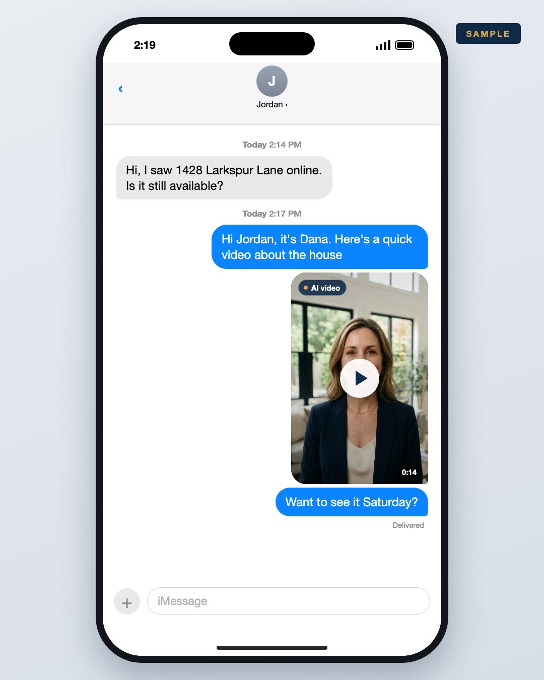 Sample: fast hello to new leads